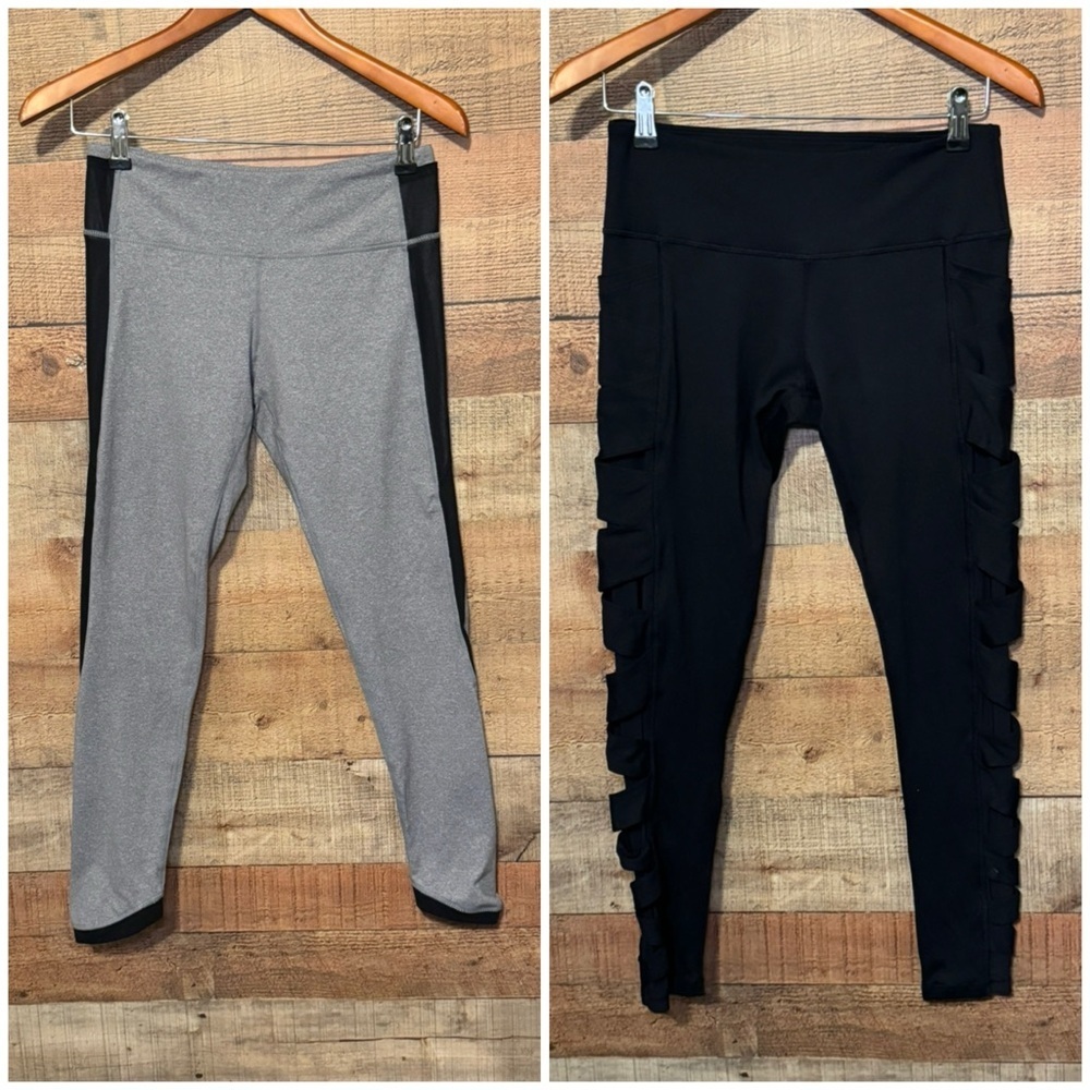 *Bundle* LULULEMON Leggings Tights Gray and Black Women’s 8 Athletic Activewear